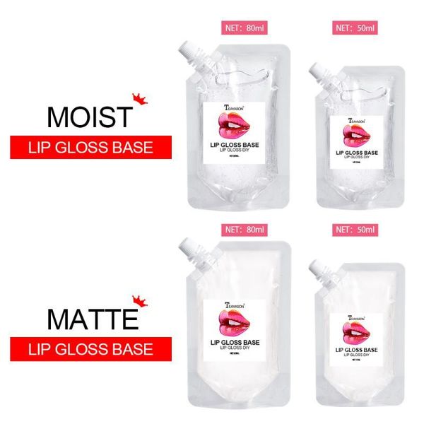 

lip gloss teayason transparent glaze moisturizing nutritious handmade matte base gel material oil makeup tslm1