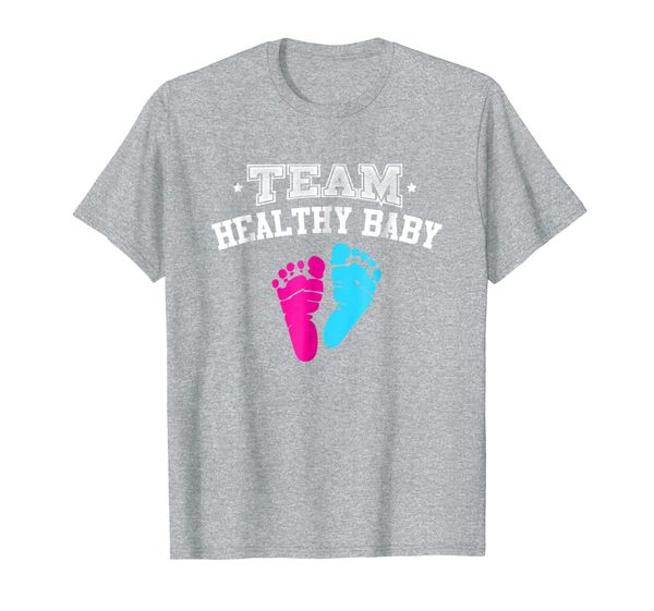 

team healthy baby shirt for parents gender reveal, White;black