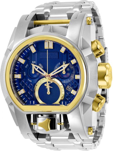 Непомеренный болт Зевса мужчины 52 мм Часы из нержавеющей стали Высочайшее качество наручные часы Reloj