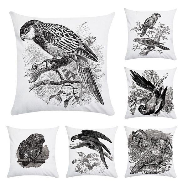 

cushion/decorative pillow cushion cover parrot bird case firm flower sofa bedroom home decor throw almofadas cr045