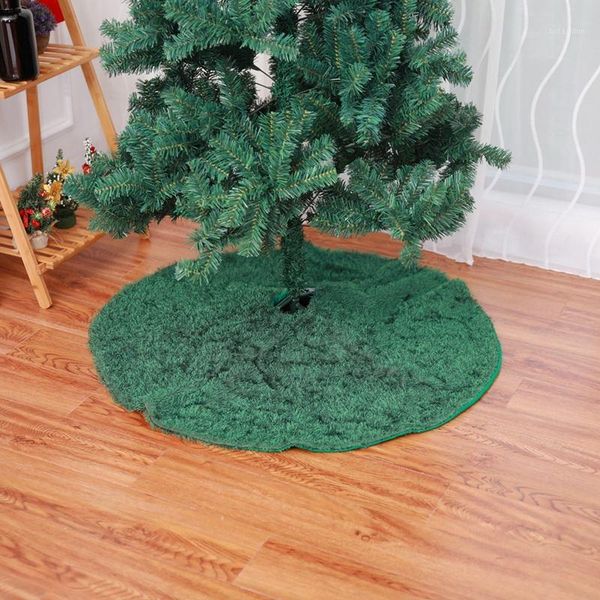 

christmas decorations 48 inch green plush tree skirt aprons carpet for home year xmas decor