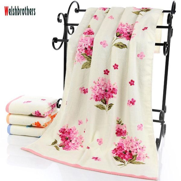 

towel welshbrothers 140x70cm 100% cotton solid absorbent soft and comfortable high-end men women bathroom 6 color optional