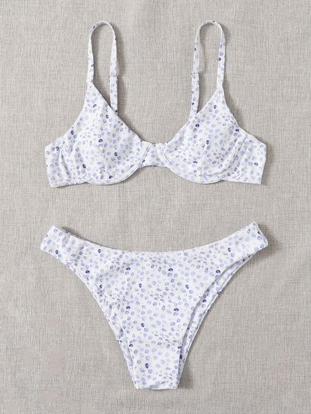 

ditsy floral underwire bikini swimsuit f0dh#, White;black