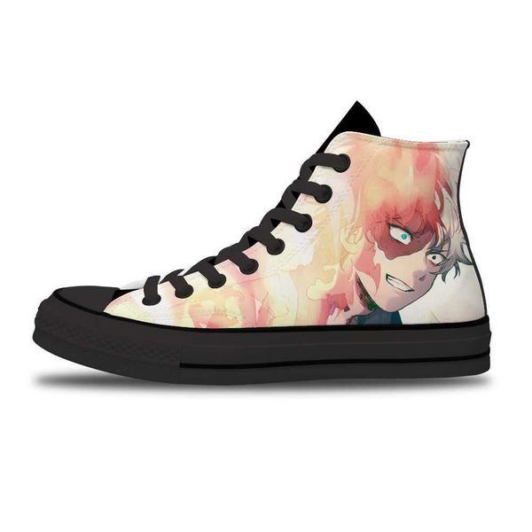 

my hero academia cartoon anime diy breathable running non-slip basketball shoe for man trend sports shoes
