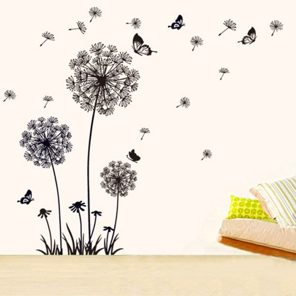 

creative cute butterfly dandelion wall stickers children's room bedroom kindergarten decoration wall
