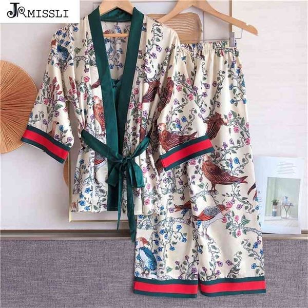 

jrmissli autumn long sleeve pajama sets for women print sleepwear suit pyjamas loungewear homewear pijama mujer home clothes 210325, Black;red
