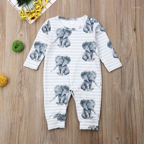 

cute born kids baby boy girl romper jumpsuit elephant outfits set jumpsuits, Blue