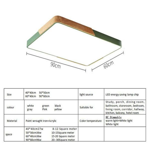 

ceiling lights led modern acrylic metal frame square slim light restaurant living room bedroom ligh