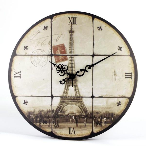 

wall clocks fashion scenic design silent durable study office living room decorative art watches antique clock kids