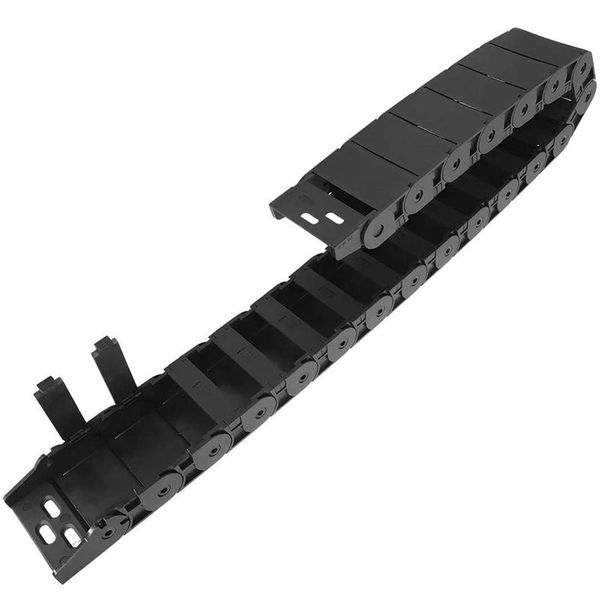 

computer cables & connectors r38 18mm x 50mm(inner h inner w) black plastic cable wire carrier drag chain 1m length for cnc, with end