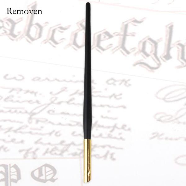 

refills removen english calligraphy dip pen fountain holder gothic italic script straight, Black;red