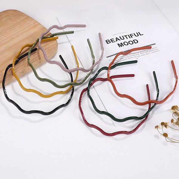 

korean hair band headbands for woman wave non-slip candy colors hoop bezel headband accessories1
