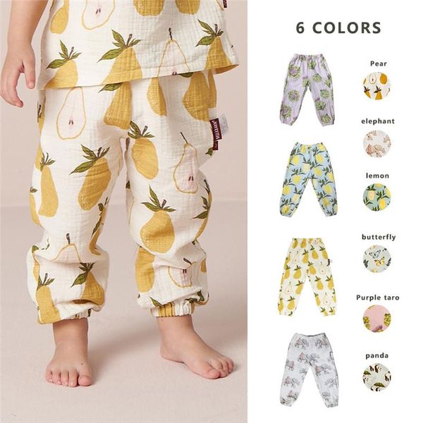 

trousers enkelibb baby boys and girls summer pants autumn pajama organic cotton children fashion bottoms fruit pattern, Blue