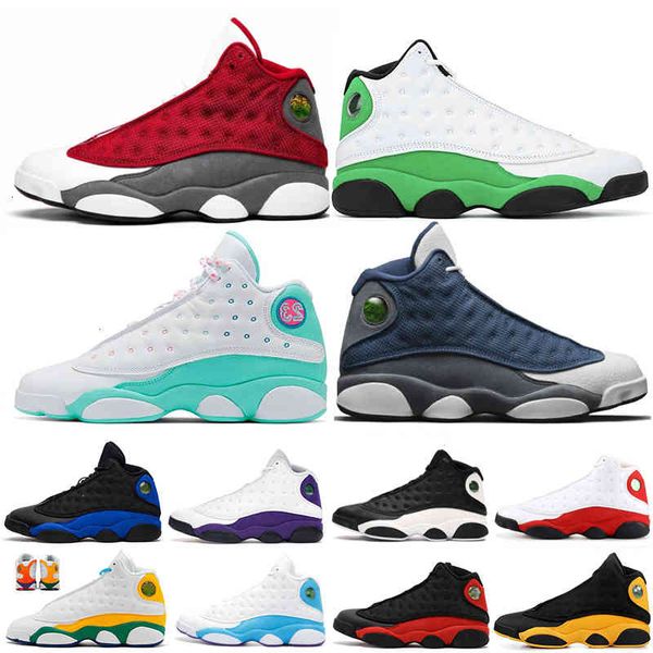 

13 13s basketball shoes for mens womens hyper royal lucky green playground aurora men sneakers trainers 5.5-13