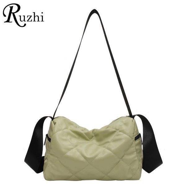 

cross body wide shoulder bags for women 2021 soft pu leather diamond pattern crossbody women's bag brand casual travel