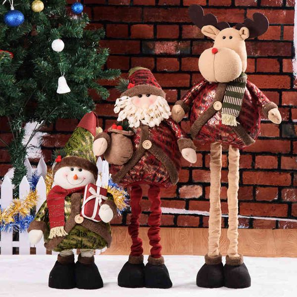 

christmas decorations gifts telescopic santa claus deskornaments doll snowman elk