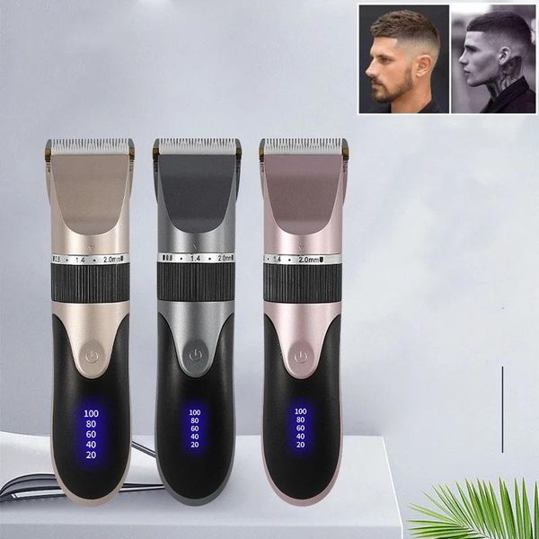 

hair clippers rechargeable trimmer digital usb professional clipper for men barber machine haircut ceramic blade razor cutting