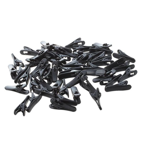 

microphones 50 pc del collar cordÃ³n de la solapa monte mic auricular cable alambre nip clip negro