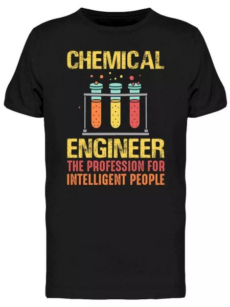 

chemical engineer tee men's -image by shutterstock, White;black