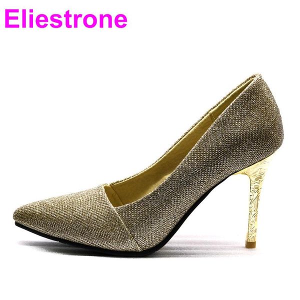 

brand pink gold women wedding pumps breathable high heels lady glitter dress shoes jf081 plus big small size 48 30 43, Black