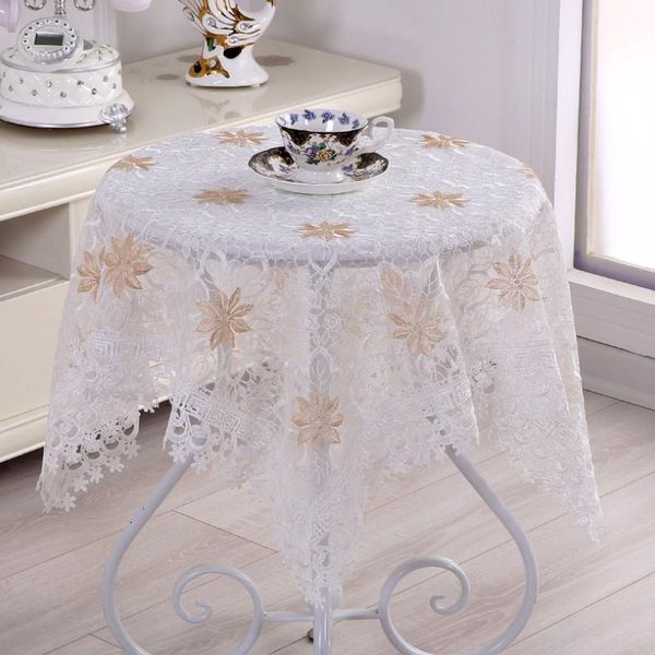 

table skirt modern style organza leaves embroidered cloth american cabinet cover