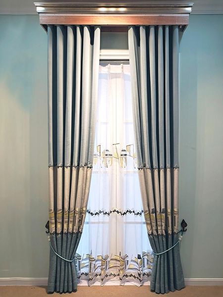 

curtain & drapes 2021 modern curtains for living dining room bedroom light luxury embroidery stitching french window