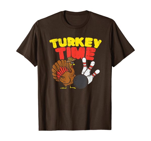 

Turkey Time I Happy Thanksgiving Bowling Turkey day T-Shirt, Mainly pictures