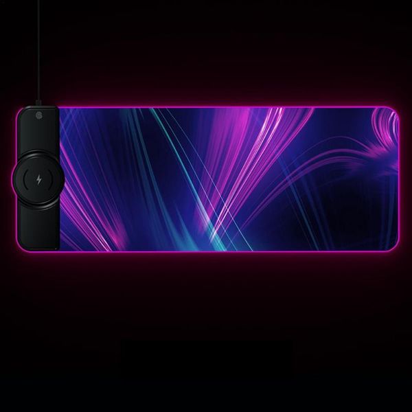 

mouse pads & wrist rests 30x80cm large size rgb luminous pad gaming cool office learning keyboard non-slip glowing led cushion