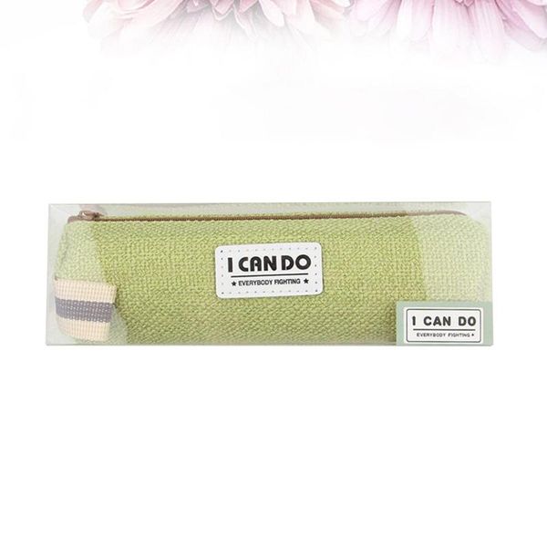 

creative pencil bag large capacity stationery case simple pen box practical holder for student (green transparent packin bags