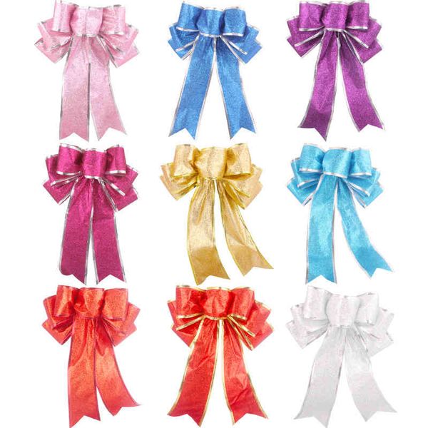 

decorations 25cm multicolor golden onion powder bow christmas tree decoration accessories pendant