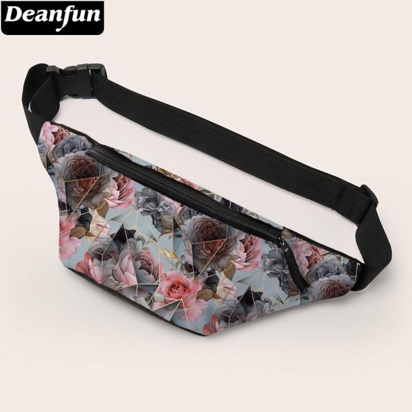 Bolsa de cinto Deanfun para mulheres Flores elegantes Fanny Pack Pack Travel Body Body Chest Bags Bag18070