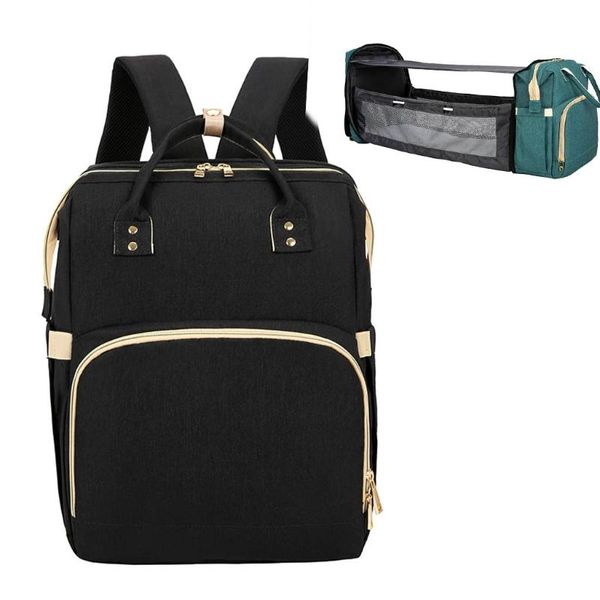 

backpack baby nappy changing bag portable folding crib diaper stroller straps