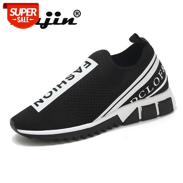 

fujin air mesh 2021 sock women sneakers shoes slip on platform soft comfortable walking shoes vulcanized slipony walking casual #kz8d