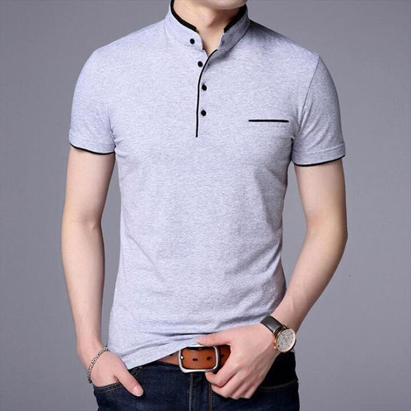 

summer fashion shirts men polo stand collar short sleeve slim casual shirt brand clothing lifestyle, White;black