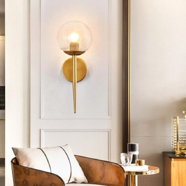 

wall lamp lukloy led modern ball light glass minimalist bedside bedroom for living room sconce fixture
