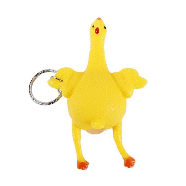 

party masks 1pc children squeeze laying hens vent chicken whole egg crowded stress ball keyring trick people and toys