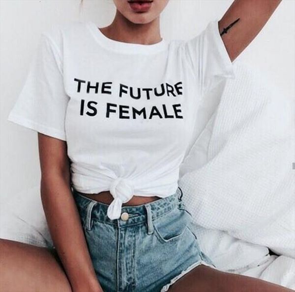 

the future is fashion feminist womens casual girls tees rights, White