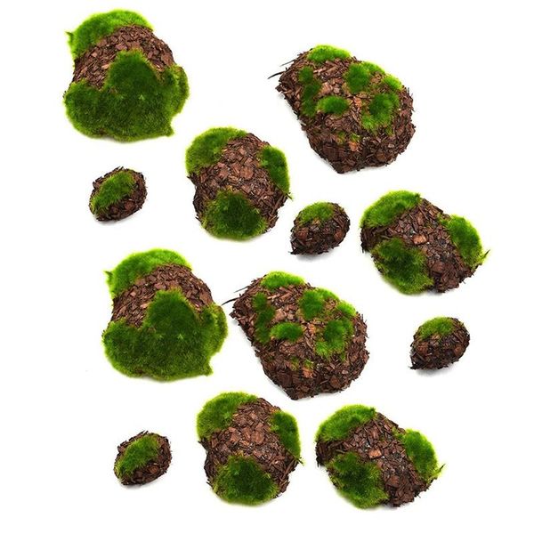 

decorative flowers & wreaths 12 pcs artificial moss rocks decorative,artificial fake rock, decor for garden diy floral arrangements