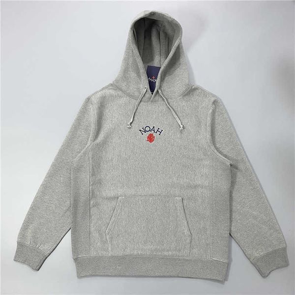 Übergroßer Langarm-Noah-Hoodie für Männer und Frauen, 1:1, beste Qualität, Alphabet-Blumen-Stickerei, Rosen, CORE-Pullover-Sweatshirts