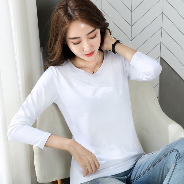 

tees women's t-shirt2021 autumn drs, long sleeved korean version, tiktok, t-shirt, shirt, blouse,, White