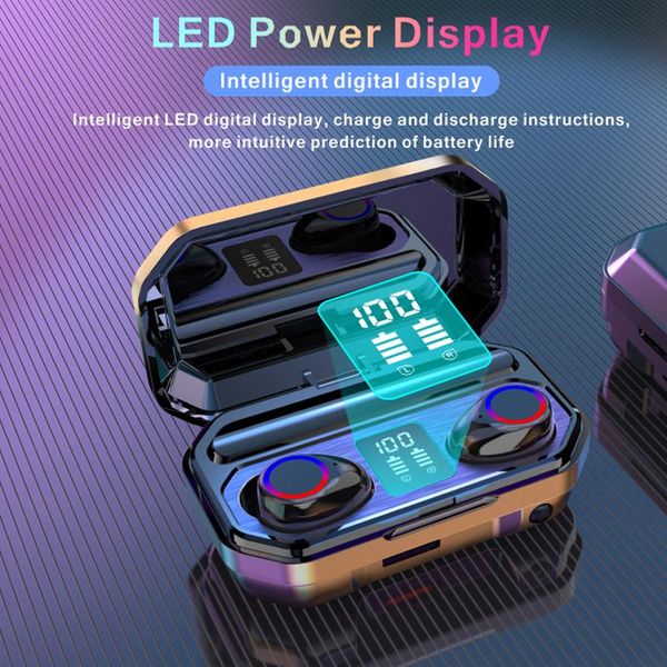 

wireless bluetooth earphone with microphone sports waterproof headphones headsets touch control music earbuds for phone & earphones