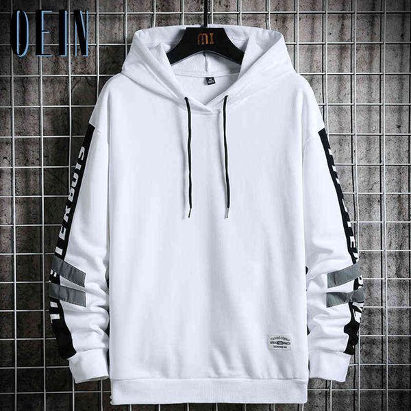 

oein mens hoodies autumn fleece solid oversized sweatshirts hip hop japanese streetwear harajuku casual black hoodie men 211217