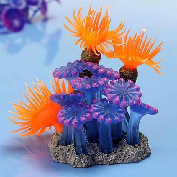 

wigrow fish aquarium ornament decorations home soft artificial resin and silicone coral marine live tank lovely landscape