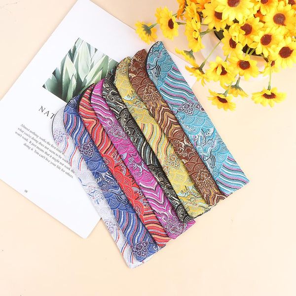 

other home decor 1pc chinese classical vintage embroidery wave clouds heldheld folding fan sleeve exquisite totem bag