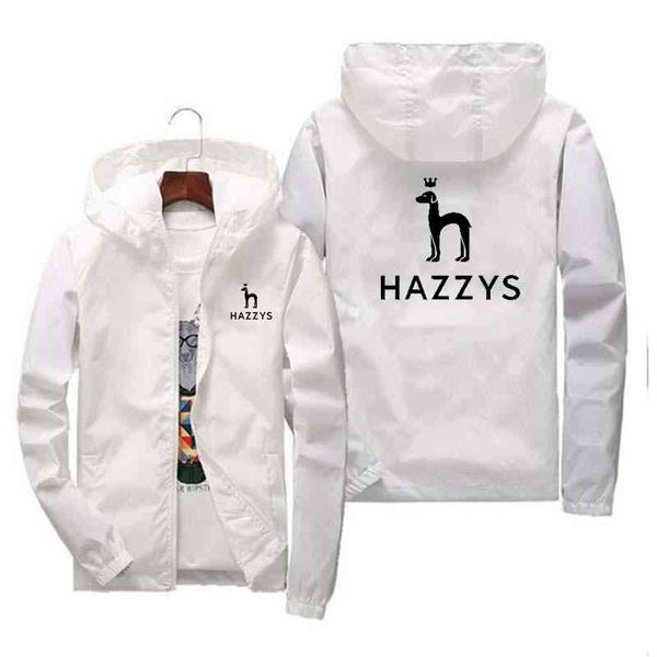 

the new hazzys brand men's spring zipper casual hooded bomber jakc fashion trench et for men, Black