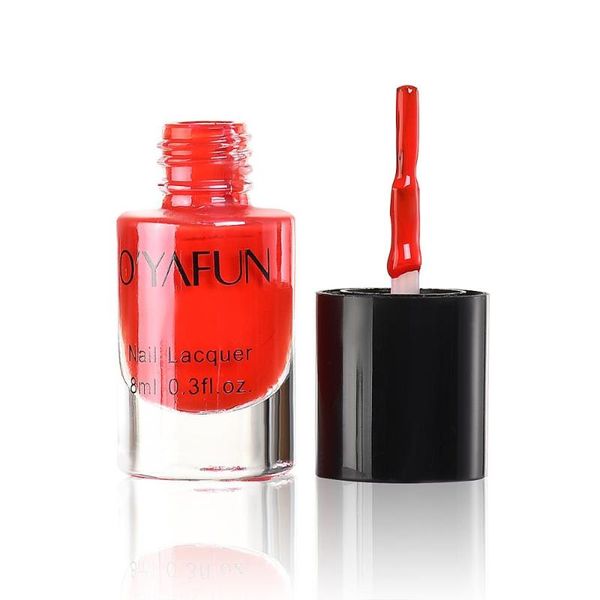 

nail polish pure color peel off lacquer golden silver waterproof water base pigment black red nude art decoration