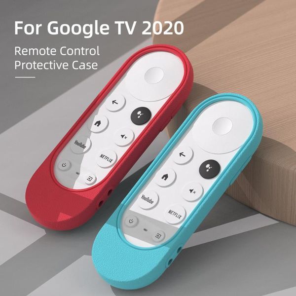 

silicone case for chromecast with google tv 2021 voice remote shockproof protective cover controlers