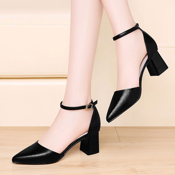 

baotou thick heel button roman sandals fairy style summer high heels women's sho