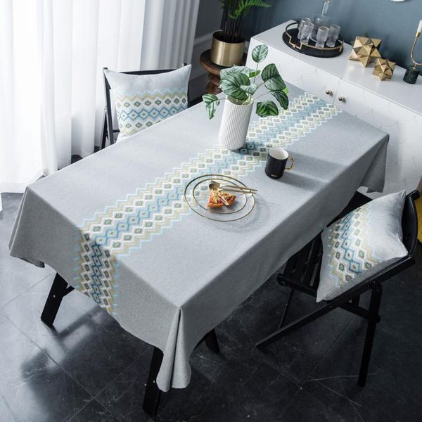

table cloth cotton linen tablecloth printing color household home birthday party decorations cover rectangular tovaglia natale