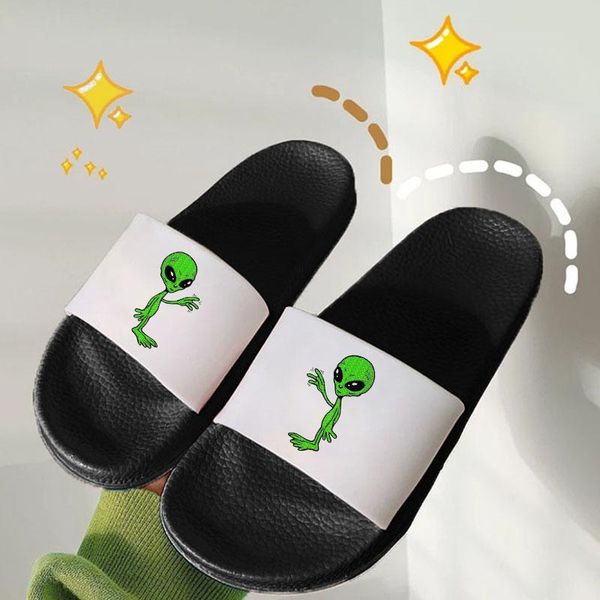 

slippers women novelty pattern 2021 outdoor sandals spring summer beach fashion open toe printed non-slip slides, Black